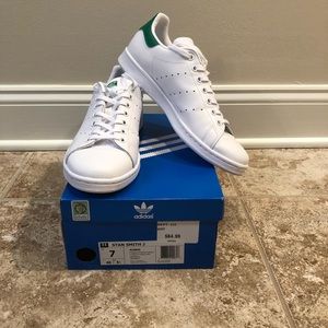 Adidas Stan Smith Sneaker White and Green Size 8.5